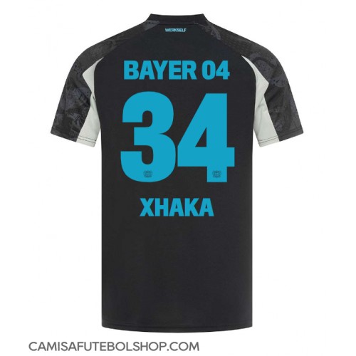 Camisa de time de futebol Bayer Leverkusen Granit Xhaka #34 Replicas 3º Equipamento 2024-25 Manga Curta